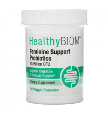 HealthyBiom, Пробиотики для поддержания женского здоровья, 25 млрд КОЕ, 30 растительных капсул