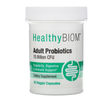 HealthyBiom, Adult Probiotics, 15 Billion CFU, 30 Veggie Capsules
