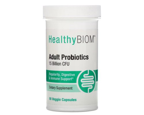 HealthyBiom, Adult Probiotics, 15 Billion CFU, 90 Veggie Capsules HealthyBiom, Adult Probiotics, 15 Billion CFU, 90 Veggie Capsules