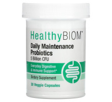 HealthyBiom, Daily Maintenance Probiotics, 5 Billion CFUs, 30 Veggie Capsules
