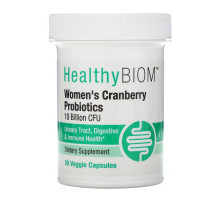 HealthyBiom, Women's Cranberry Probiotic, 10 Billion CFUs, 30 Veggie Capsules