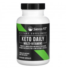Sierra Fit, Keto Daily Multi-Vitamins with Green Tea, Multivitamine mit grünem Tee, 90 vegetarische Kapseln