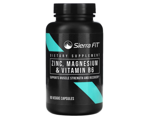 Sierra Fit, Zinc, Magnesium & Vitamin B6, 90 Veggie Capsules Sierra Fit, Zinc, Magnesium & Vitamin B6, 90 Veggie Capsules