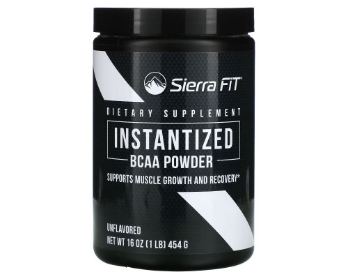 Sierra Fit, Instantized BCAA Powder, Unflavored, 16 oz (454 g) Sierra Fit, Instantized BCAA Powder, Unflavored, 16 oz (454 g)