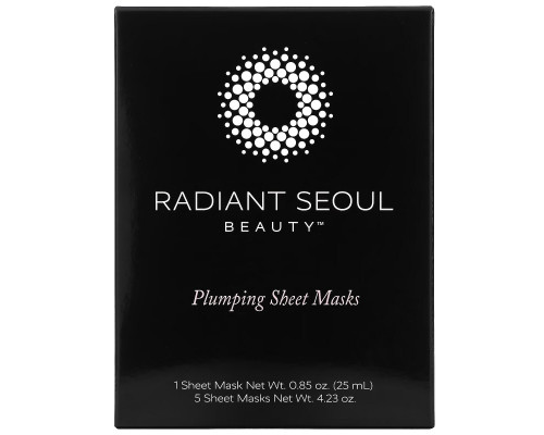Radiant Seoul, тканевая маска для объема и гладкости кожи, 5 шт. по 25 мл (0,85 унции) Radiant Seoul, тканевая маска для объема и гладкости кожи, 5 шт. по 25 мл (0,85 унции)