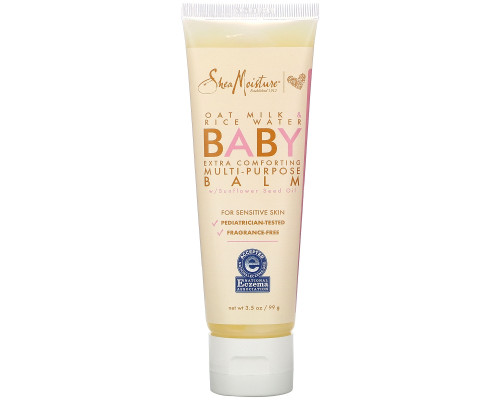 SheaMoisture, Baby Multi-Purpose Balm, Oat Milk & Rice Water, 3.5 oz (99 g) SheaMoisture, Baby Multi-Purpose Balm, Oat Milk & Rice Water, 3.5 oz (99 g)