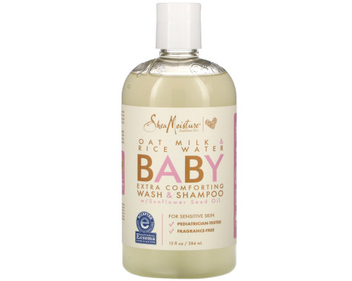 SheaMoisture, Baby Extra Comforting Wash & Shampoo, Oat Milk & Rice Water, 13 fl oz (384 ml) SheaMoisture, Baby Extra Comforting Wash & Shampoo, Oat Milk & Rice Water, 13 fl oz (384 ml)