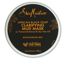SheaMoisture, очищающая грязевая маска, африканское черное мыло, 170 г (6 унций)