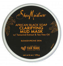 SheaMoisture, очищающая грязевая маска, африканское черное мыло, 170 г (6 унций)