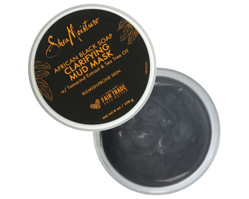 SheaMoisture, очищающая грязевая маска, африканское черное мыло, 170 г (6 унций) SheaMoisture, очищающая грязевая маска, африканское черное мыло, 170 г (6 унций)