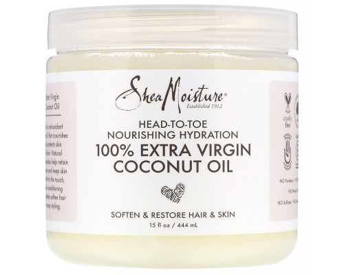 SheaMoisture, Head-To-Toe Nourishing Hydration, 100% Extra Virgin Coconut Oil, 15 fl oz (444 ml) SheaMoisture, Head-To-Toe Nourishing Hydration, 100% Extra Virgin Coconut Oil, 15 fl oz (444 ml)