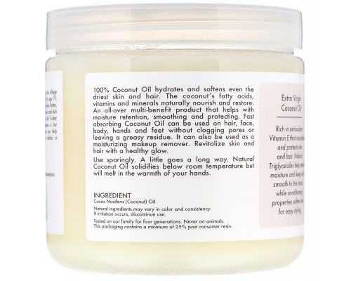 SheaMoisture, Head-To-Toe Nourishing Hydration, 100% Extra Virgin Coconut Oil, 15 fl oz (444 ml) SheaMoisture, Head-To-Toe Nourishing Hydration, 100% Extra Virgin Coconut Oil, 15 fl oz (444 ml)