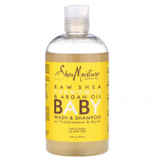 SheaMoisture, Детское мыло и шампунь, с маслом босвеллия и с миррой, 13 жид.унц. (384 мл)