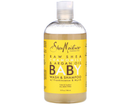 SheaMoisture, Детское мыло и шампунь, с маслом босвеллия и с миррой, 13 жид.унц. (384 мл) SheaMoisture, Детское мыло и шампунь, с маслом босвеллия и с миррой, 13 жид.унц. (384 мл)