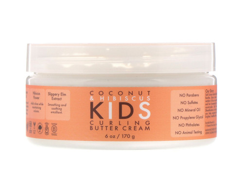 SheaMoisture, Coconut & Hibiscus, Kids Curling Butter Cream, 6 oz (170 g) SheaMoisture, Coconut & Hibiscus, Kids Curling Butter Cream, 6 oz (170 g)