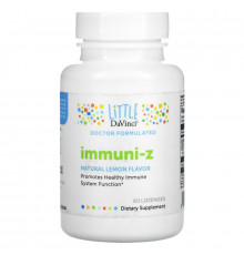 Little DaVinci, Immuni-Z, добавка для укрепления иммунитета, натуральный лимонный вкус, 60 пастилок