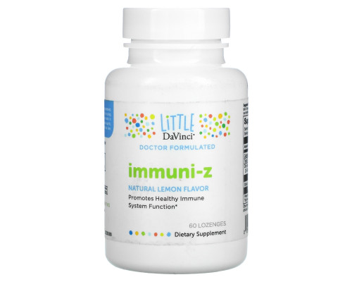 Little DaVinci, Immuni-Z, добавка для укрепления иммунитета, натуральный лимонный вкус, 60 пастилок Little DaVinci, Immuni-Z, добавка для укрепления иммунитета, натуральный лимонный вкус, 60 пастилок