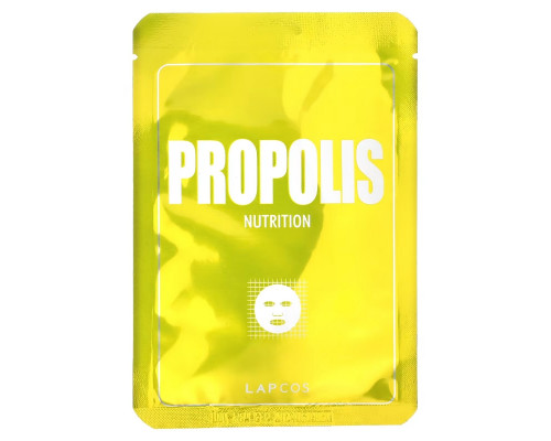 Lapcos, Propolis Sheet Mask, Nutrition, 1 Sheet, 0.84 fl oz (25 ml) Lapcos, Propolis Sheet Mask, Nutrition, 1 Sheet, 0.84 fl oz (25 ml)