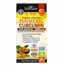 BioSchwartz, Premium Ultra Pure Turmeric Curcumin with Bioperine, 1,500 mg, 90 Veggie Caps