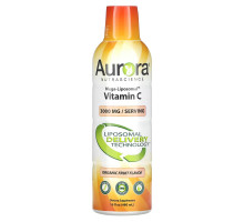 Aurora Nutrascience, Mega-Liposomal Vitamin C, Organic Fruit Flavor, 3,000 mg, 16 fl oz (480 ml)