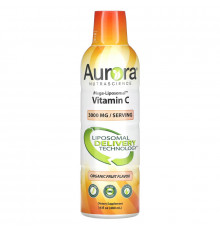 Aurora Nutrascience, Mega-Liposomal Vitamin C, Organic Fruit Flavor, 3,000 mg, 16 fl oz (480 ml)