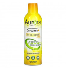 Aurora Nutrascience, Mega-Liposomal Curcumin+, Organic Fruit Flavor, 600 mg, 16 fl oz (480 ml)