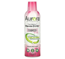 Aurora Nutrascience, Mega-Liposomal Vitamin D3, Organic Fruit Flavor, 9,000 IU, 16 fl oz (480 ml) 
