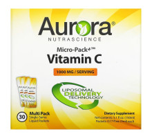 Aurora Nutrascience, Micro-Pack+ Vitamin C, 1,000 mg , 30 Packets, 0.17 fl oz (5 ml) Each