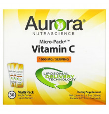 Aurora Nutrascience, Micro-Pack+ Vitamin C, 1,000 mg , 30 Packets, 0.17 fl oz (5 ml) Each