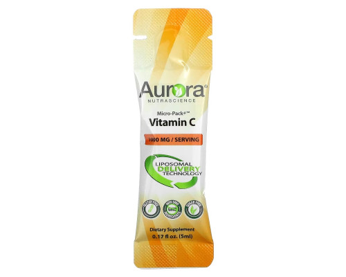 Aurora Nutrascience, Micro-Pack+ Vitamin C, 1,000 mg , 30 Packets, 0.17 fl oz (5 ml) Each Aurora Nutrascience, Micro-Pack+ Vitamin C, 1,000 mg , 30 Packets, 0.17 fl oz (5 ml) Each