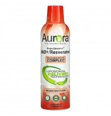 Aurora Nutrascience, Mega-Liposomal NAD+/Resveratrol, Organic Fruit, 16 fl oz (480 ml)