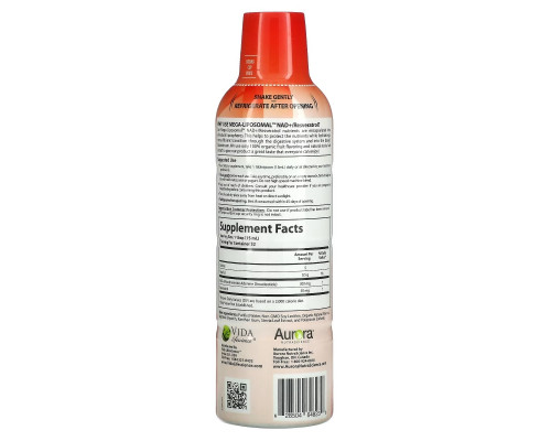Aurora Nutrascience, Mega-Liposomal NAD+/Resveratrol, Organic Fruit, 16 fl oz (480 ml) Aurora Nutrascience, Mega-Liposomal NAD+/Resveratrol, Organic Fruit, 16 fl oz (480 ml)