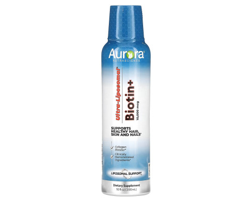 Aurora Nutrascience, Ultra-Liposomal Biotin+, 10,000 mcg, 10 fl oz (300 ml) Aurora Nutrascience, Ultra-Liposomal Biotin+, 10,000 mcg, 10 fl oz (300 ml)