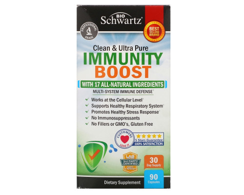 BioSchwartz, Clean & Ultra Pure Immunity Boost, 90 Capsules BioSchwartz, Clean & Ultra Pure Immunity Boost, 90 Capsules