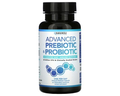 Havasu Nutrition, Advanced Prebiotic & Probiotic, 20 Billion CFU, 60 Vegetable Capsules