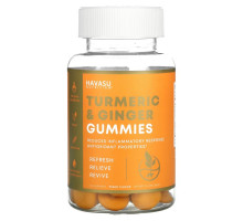 Havasu Nutrition, Turmeric & Ginger Gummies, Peach, 60 Gummies