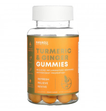Havasu Nutrition, Turmeric & Ginger Gummies, Peach, 60 Gummies