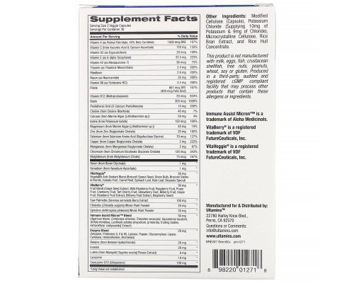 Ultamins, Men's 50+ Multi-Vitamin with CoQ10, Mushrooms, Enzymes, Veggies & Berries, 60 Veggie Capsules Ultamins, Men's 50+ Multi-Vitamin with CoQ10, Mushrooms, Enzymes, Veggies & Berries, 60 Veggie Capsules