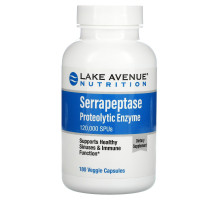 Lake Avenue Nutrition, Серрапептаза, протеолитический фермент, 120 000 SPU, 180 растительных капсул