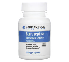 Lake Avenue Nutrition, Serrapeptase, Proteolytic Enzyme, 40,000 SPUs, 30 Veggie Capsules