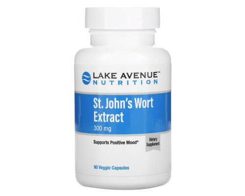 Lake Avenue Nutrition, St. John's Wort Extract, 300 mg, 90 Veggie Capsules Lake Avenue Nutrition, St. John's Wort Extract, 300 mg, 90 Veggie Capsules