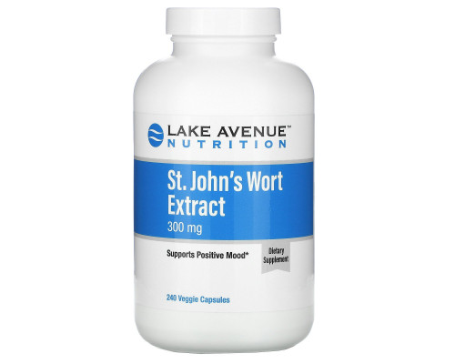 Lake Avenue Nutrition, St. John's Wort Extract, 300 mg, 240 Veggie Capsules Lake Avenue Nutrition, St. John's Wort Extract, 300 mg, 240 Veggie Capsules