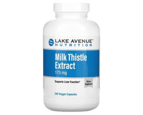 Lake Avenue Nutrition, Milk Thistle Extract, 175 mg, 240 Veggie Capsules Lake Avenue Nutrition, Milk Thistle Extract, 175 mg, 240 Veggie Capsules