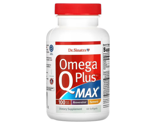 Dr. Sinatra, Omega Q Plus MAX, 60 Softgels Dr. Sinatra, Omega Q Plus MAX, 60 Softgels