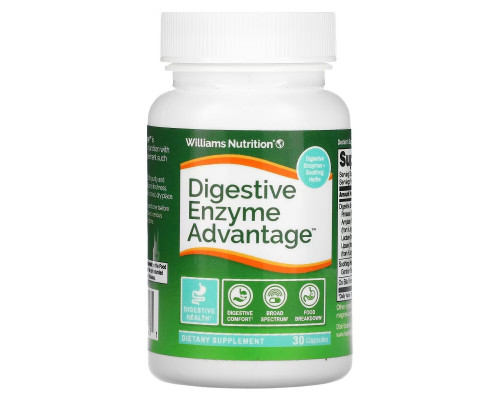 Dr. Williams, Digestive Enzyme Advantage, 30 Capsules Dr. Williams, Digestive Enzyme Advantage, 30 Capsules
