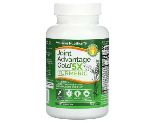 Dr. Williams, Joint Advantage Gold 5X, BioActive Turmeric, 180 Tablets Dr. Williams, Joint Advantage Gold 5X, BioActive Turmeric, 180 Tablets