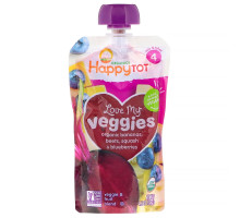 Happy Family Organics, Organics Happy Tot, Вкусные овощи органическое пюре из бананов, свеклы, тыквы и голубики, 120 г