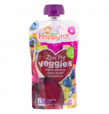 Happy Family Organics, Organics Happy Tot, Вкусные овощи органическое пюре из бананов, свеклы, тыквы и голубики, 120 г