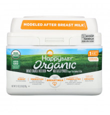 Happy Family Organics, Organics Happy Baby, Молочная смесь с железом, Уровень 1, с рождения до 12 месяцев, 595 г (21 oz)