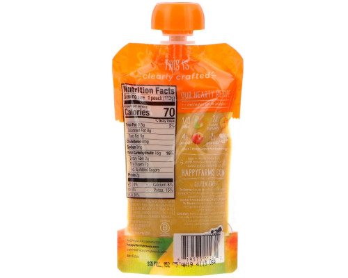 Happy Family Organics, Органическое детское питание, ступень 2, ручная обработка, груша, тыква, персики, гранола, от 6 месяцев, 4 унц. (113 г) Happy Family Organics, Органическое детское питание, ступень 2, ручная обработка, груша, тыква, персики, гранола, от 6 месяцев, 4 унц. (113 г)